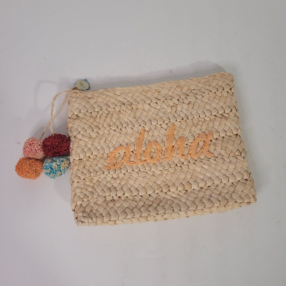 Hawaii Aloha Straw Clutch